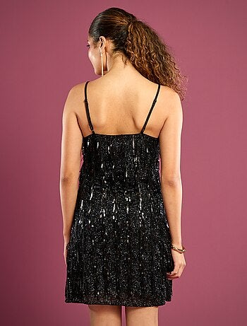 Robe à franges et sequins