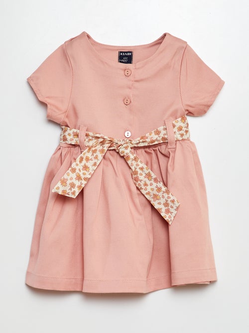 Robe à fronces avec ceinture - Kiabi