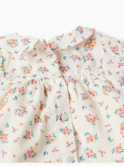 Robe à manches courtes avec motif floral - Kiabi
