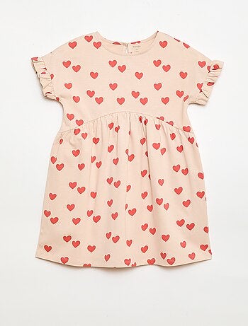 Robe à manches courtes en coton