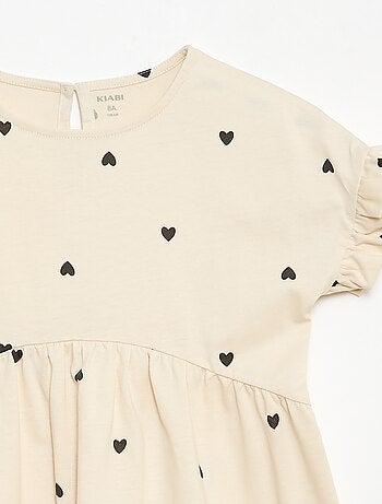 Robe à manches courtes en coton