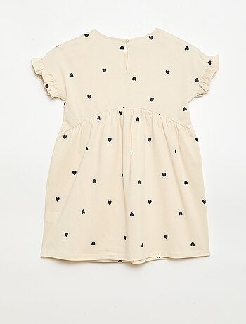 Robe à manches courtes en coton