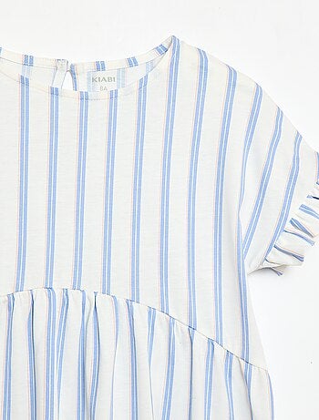 Robe à manches courtes en coton