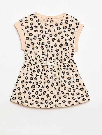 Robe à manches courtes en jersey de coton