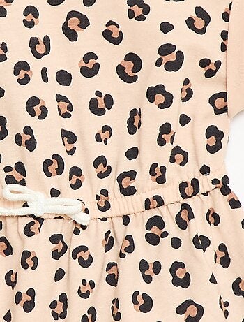 Robe à manches courtes en jersey de coton