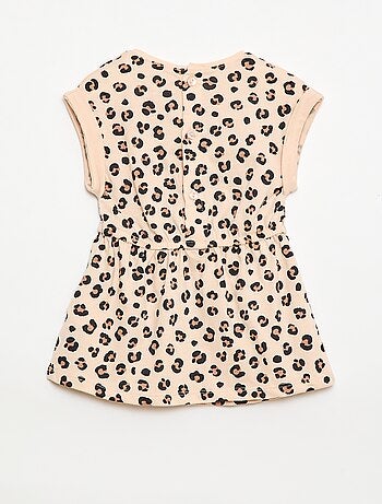 Robe à manches courtes en jersey de coton