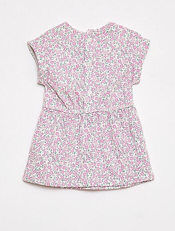 Robe à manches courtes en jersey de coton