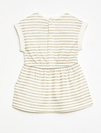 Robe à manches courtes en jersey de coton