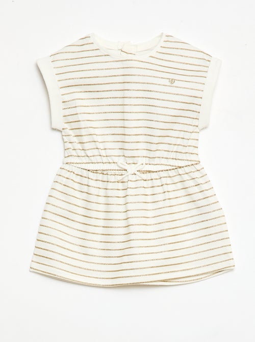 Robe à manches courtes en jersey de coton - Kiabi