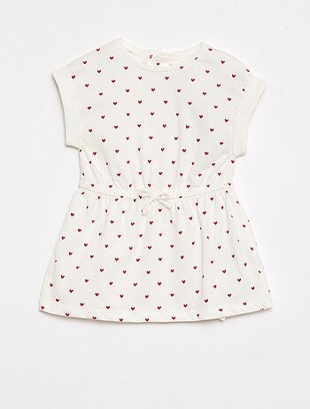 Robe à manches courtes en jersey de coton