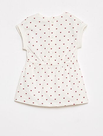 Robe à manches courtes en jersey de coton