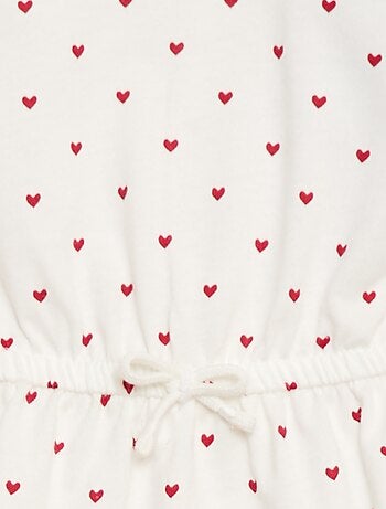 Robe à manches courtes en jersey de coton