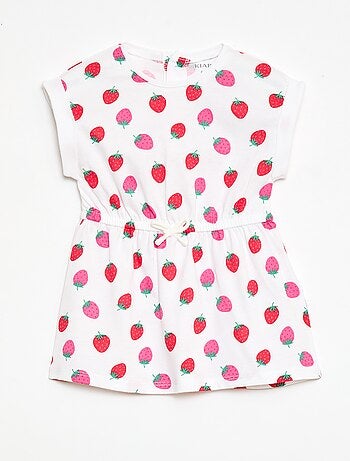 Robe à manches courtes en jersey de coton