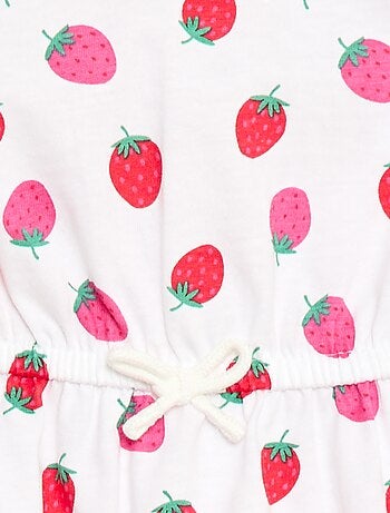 Robe à manches courtes en jersey de coton