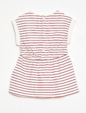 Robe à manches courtes en jersey de coton