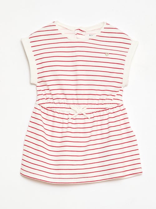 Robe à manches courtes en jersey de coton - Kiabi