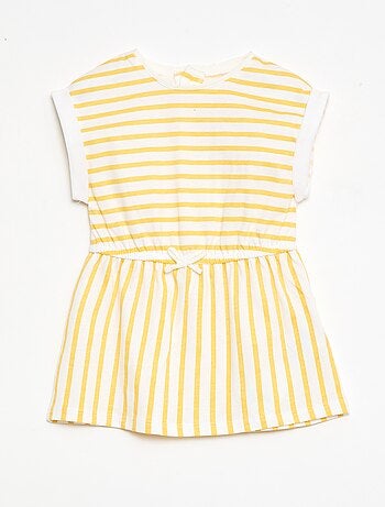 Robe à manches courtes en jersey de coton