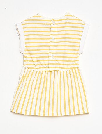 Robe à manches courtes en jersey de coton