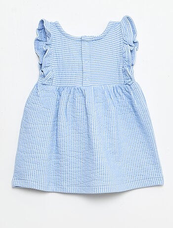 Robe à manches courtes en maille côtelée