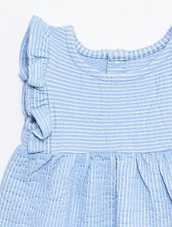 Robe à manches courtes en maille côtelée