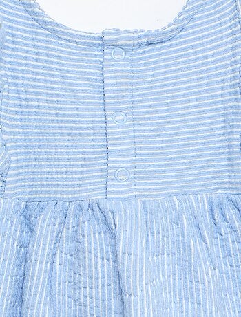 Robe à manches courtes en maille côtelée