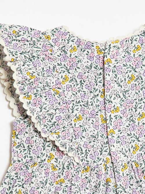 Robe à manches courtes et à volants - Kiabi