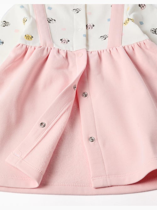 Robe à manches longues en coton peigné avec minnie - Kiabi