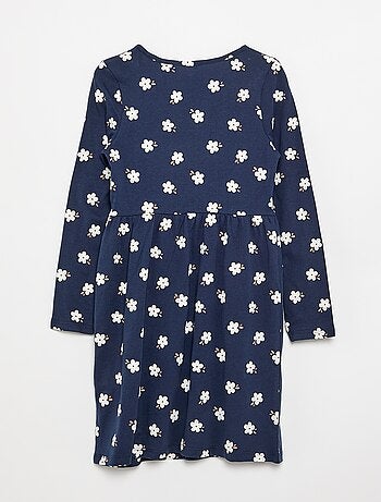 Robe à manches longues en jersey de coton
