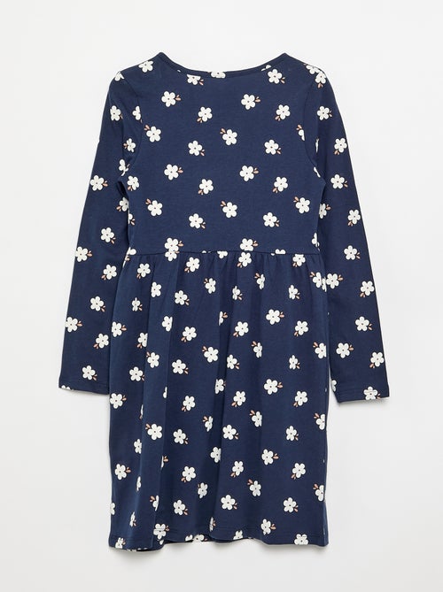 Robe à manches longues en jersey de coton - Kiabi Robe à manches longues en jersey de coton - Kiabi