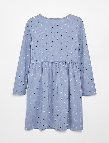 Robe à manches longues en jersey de coton