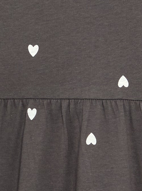 Robe à manches longues en jersey de coton - Kiabi