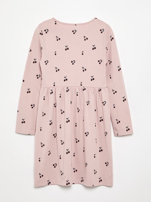 Robe à manches longues en jersey de coton - Kiabi Robe à manches longues en jersey de coton - Kiabi