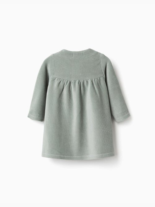 Robe à manches longues en velours côtelé - Kiabi