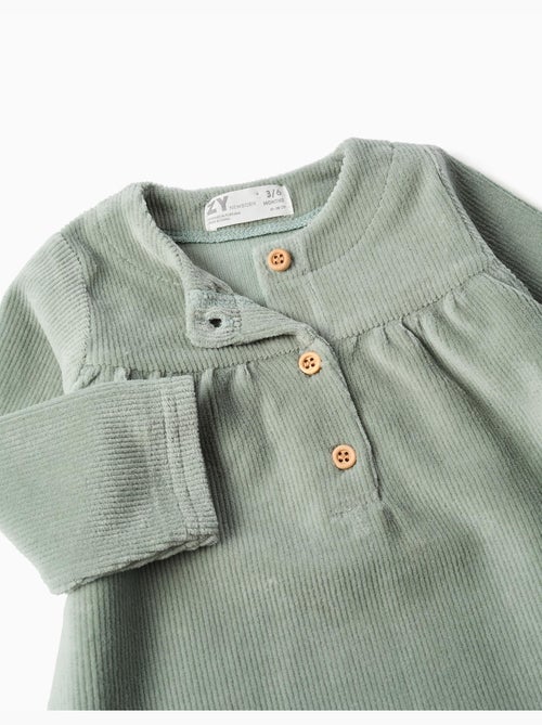 Robe à manches longues en velours côtelé - Kiabi