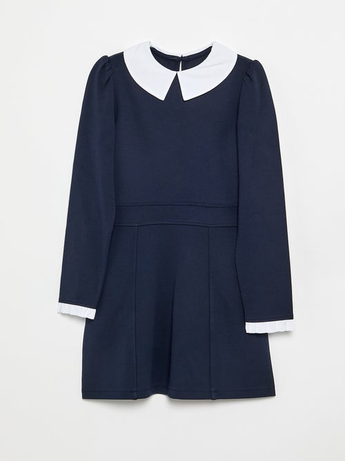 Robe à manches longues et col claudine - Kiabi