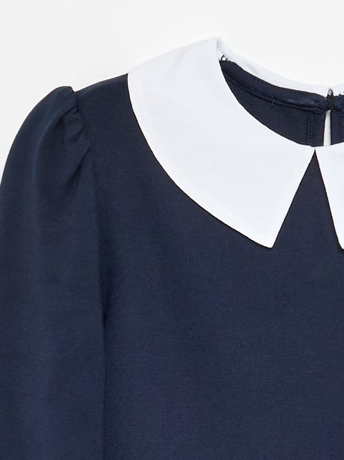 Robe à manches longues et col claudine - Kiabi