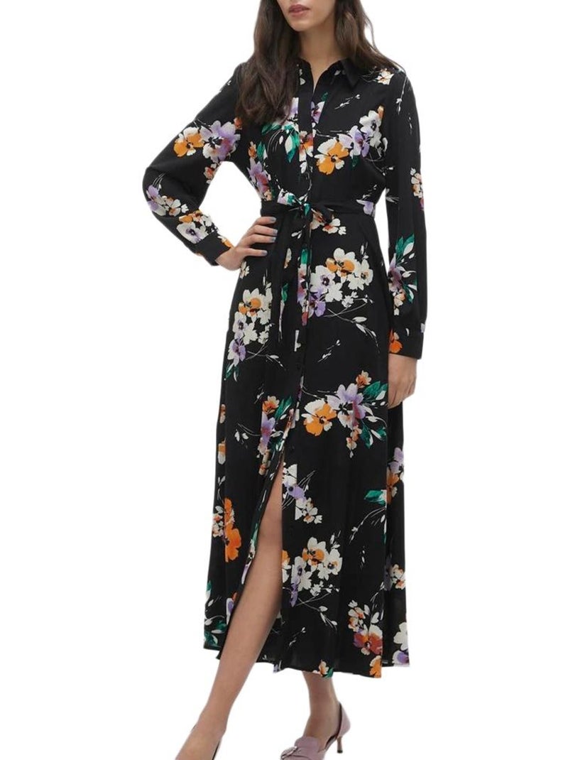 Robe à Moifs Femme Vero Moda Noir - Kiabi
