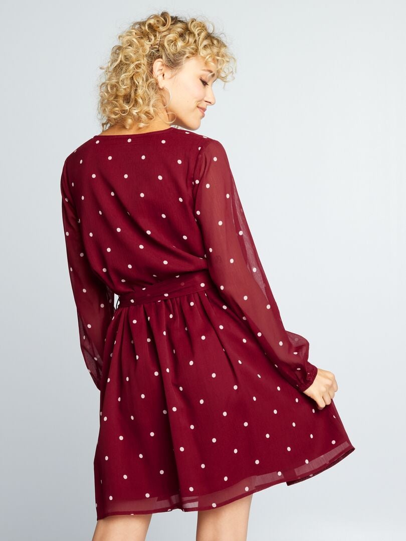Robe Rouge Taille M Avec Ceinture - Style Mini, Manches Courtes, Occasion Très Bon état, Coupe Casual