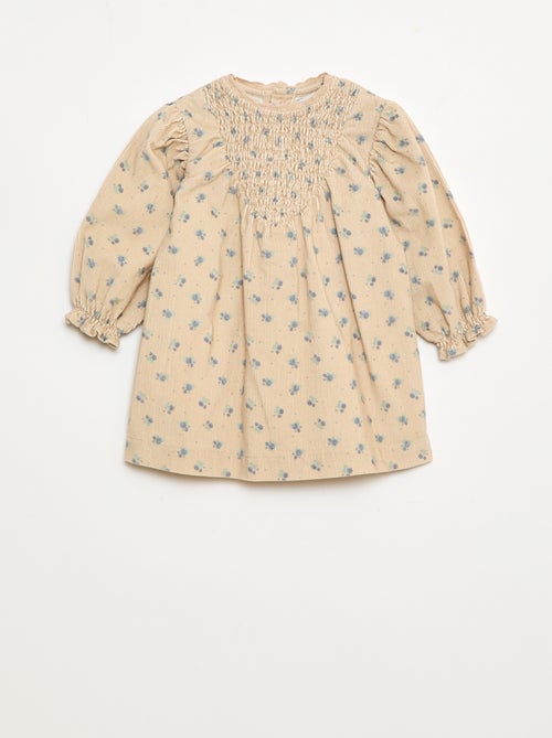 Robe à motif en velours - Kiabi