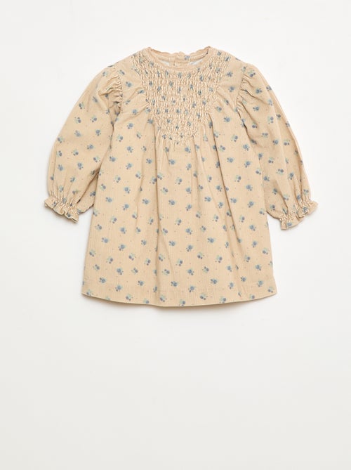 Robe à motif en velours - Kiabi