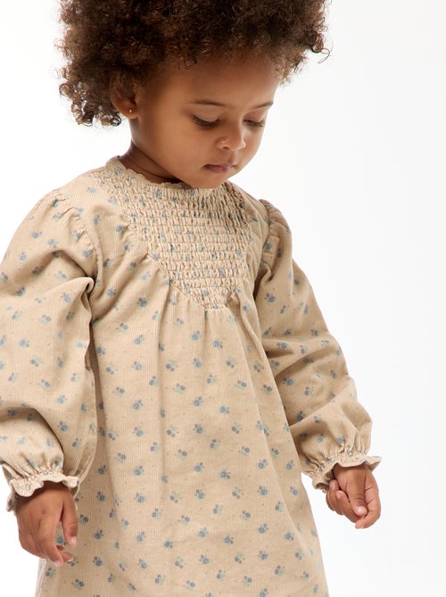 Robe à motif en velours - Kiabi