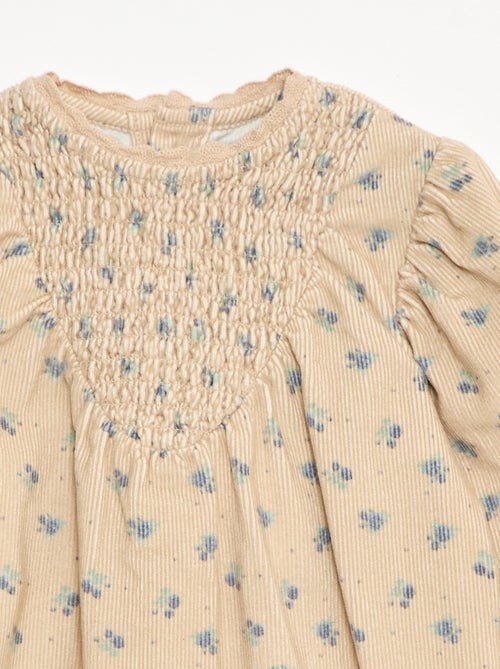 Robe à motif en velours - Kiabi