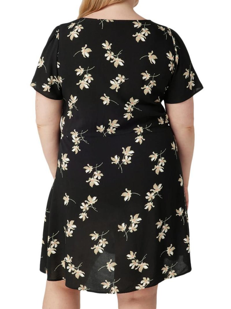 Robe à Motifs Femme Vero Moda Noir Beige - Kiabi