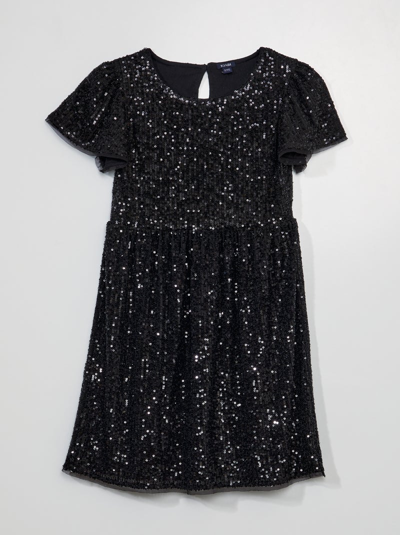 Robe à sequins noir - Kiabi