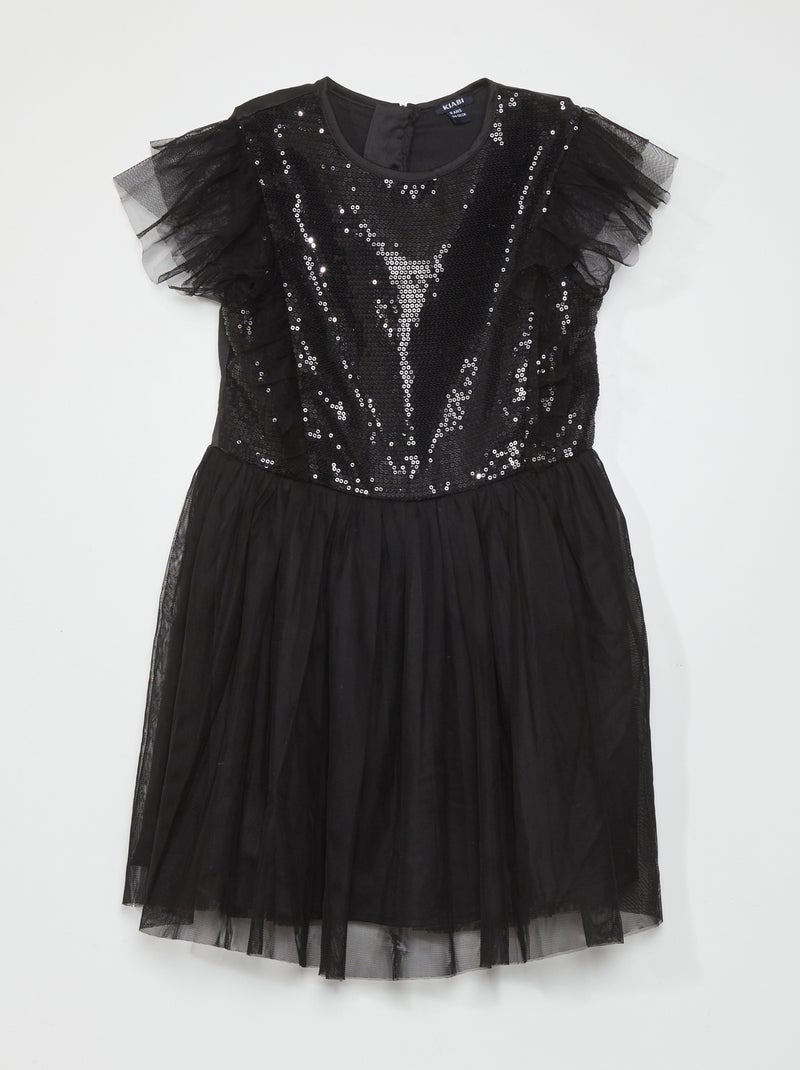 Robe à sequins noir - Kiabi