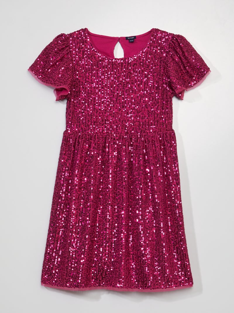 Robe à sequins Rose - Kiabi