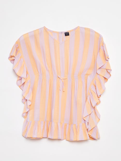 Robe à volants avec imprimé - Kiabi