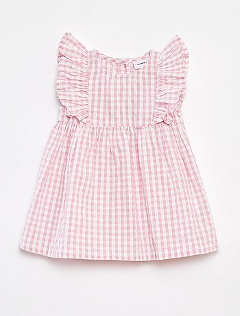 Robe à volants avec imprimé vichy 'Name It'