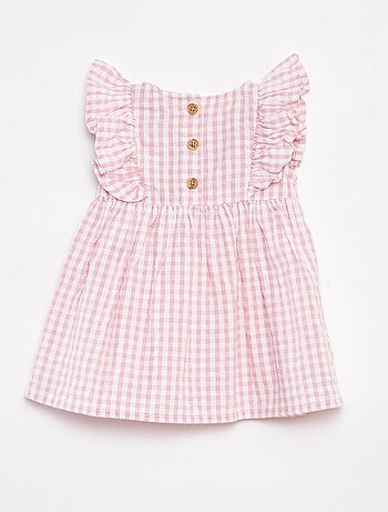 Robe à volants avec imprimé vichy 'Name It'