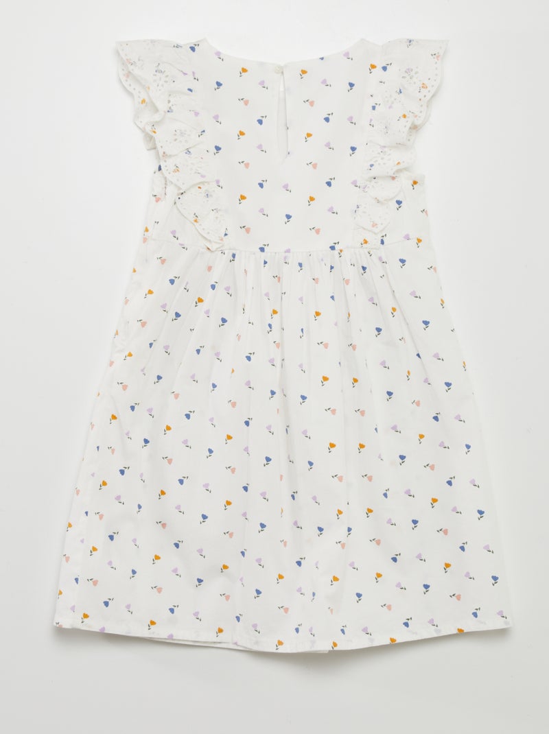 Robe à volants Blanc/violet/bleu/jaune - Kiabi